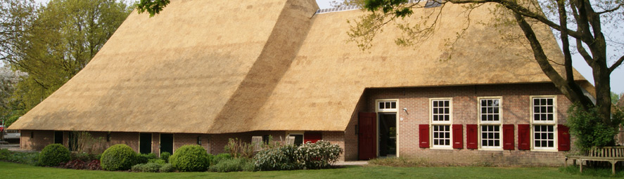 Woonboerderij met groot nieuw rieten dak